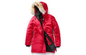 Пуховик зимний женский красный Canada Goose