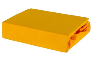 Простыня на резинке из 100% хлопкового трикотажа - 80х160 Солнечная Soft Dream