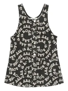 Платье с принтом All Is Love Stella Mccartney Kids, черный