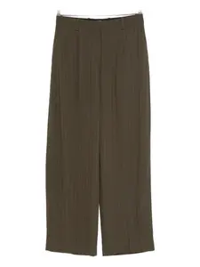 Широкие брюки в тонкую полоску TOTEME, коричневый