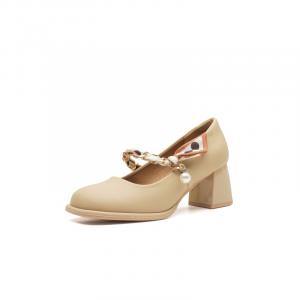 Туфли Мэри Джейн на массивном каблуке 6 см, женские Zomila, Khaki