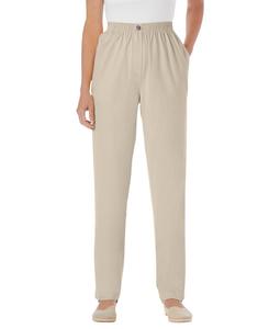 Женские джинсы Within Tall Straight-Leg из хлопка, прямого кроя, надеваются через голову, эластичный пояс, рассчитаны на 7 дней носки Woman Within, Natural khaki