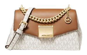 MICHAEL KORS Сумка через плечо из холста с кожаными вставками