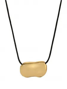 Колье Pebble из зернистой кожи Heaven Mayhem, золотистый