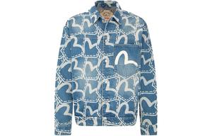 Джинсовая куртка мужская джинсовая синяя Evisu, синий