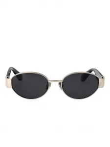 Солнцезащитные очки в овальной оправе Roberto Cavalli, черный