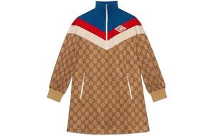 Платье женское Gucci с длинными рукавами, коричневый