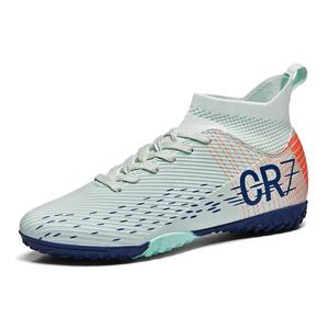 Футбольные бутсы детские с высоким верхом, устойчивые к износу и скольжению, для подростков HBRK, аква