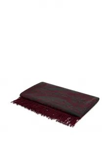 Жаккардовый плед с узором "пейсли" (140 см x 180 см) Etro Home, красный