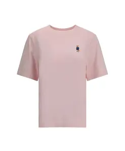 Культовая футболка с изображением одетой лисы Maison Kitsunã, розовый