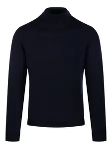 Шерстяной свитер с высоким воротником Roberto Collina, синий