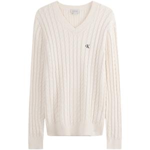 Трикотажный свитер унисекс коровьего цвета слоновой кости CALVIN KLEIN