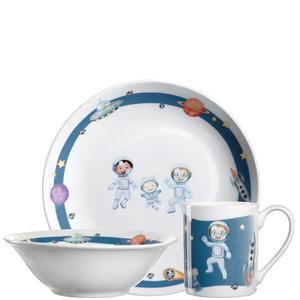 Набор детской посуды Leonardo, синий/белый