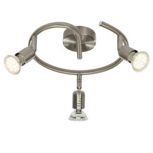 Светодиодный потолочный светильник Brilliant Loona IV, сталь - 3-пламенная