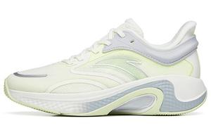 Кроссовки женские с низким верхом цвета слоновой кости/флуоресцентный светящийся зеленый/чип-серый Anta