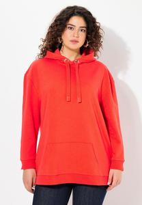 Толстовка с капюшоном KANGAROO POCKET Ulla Popken, красный