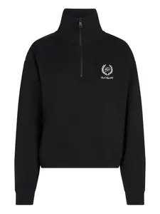 Толстовка на молнии с высоким воротником KARL LAGERFELD, черный