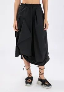 Широкая юбка-колокол миди High, Nero