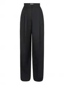 Шерстяные брюки со складками Nina Ricci, черный