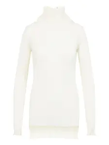 Платье миди в рубчик с высоким воротником Carven, нейтральный