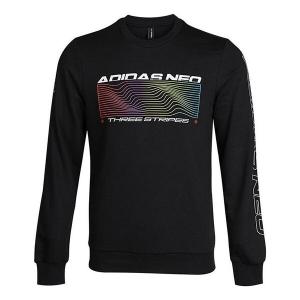 Толстовка adidas neo Round Neck Alphabet Knit Pullover Black, черный