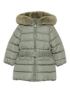 Стеганая куртка с поясом Abel & Lula, зеленый
