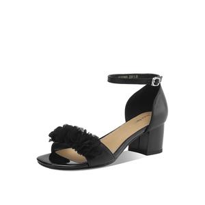 Rosa Bianca Сандалии с одной лямкой женские - черные (подкладка из овчины), цвет Black (Sheepskin Lining)