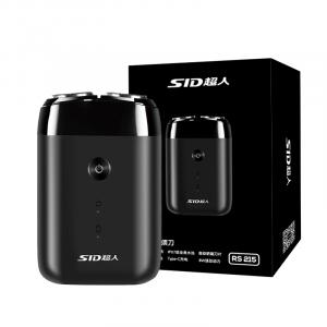 RS215 поворотная бритва с двойным лезвием, перезаряжаемая, компактная, портативная, для путешествий и бизнеса SID, черный