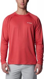Футболка Columbia Mens Terminal Deflector Long Sleeve, Sunset Red
