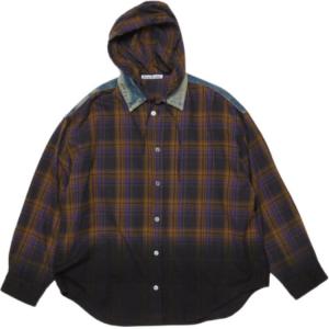 Худи на пуговицах Acne Studios, фиолетовый