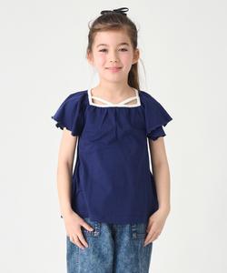 Футболка с короткими рукавами и оборками Ever Closet, цвет Navy