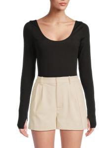 Боди Rhys Ribbed Alice + Olivia, черный