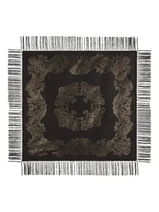 Шарф с бахромой Etro, черный
