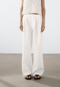 Брюки с тройными вытачками Massimo Dutti, белый