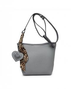 Шелковый шарф в форме сердца, очаровательная сумка через плечо JFY, серый