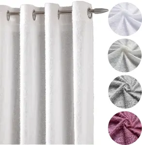 Штора Heimtexland с люверсами, декоративная, полупрозрачная, пушистые шифоновые нити, ШxВ 245x140 см, тип шторы 892, кремовый heimtexland