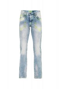 Легкие потертые джинсы CIPO & BAXX, светло-синий