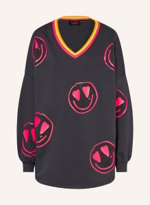 Толстовка с изображением счастливого лица и драгоценными камнями Miss Goodlife, мультиколор