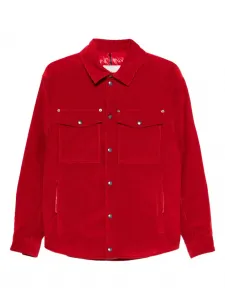 Куртка с карманами из вельвета Moncler, красный