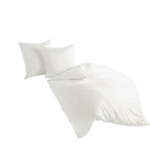 Высококачественное однотонное постельное белье Bierbaum из бобра, однотонное белое, 100% хлопок, размер: 155х220см.