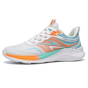 Kuding Кроссовки мужские низкие белые оранжевые/белые синие/черные белые