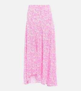 Юбка миди из смесового шелка Sakura Isabel Marant, розовый