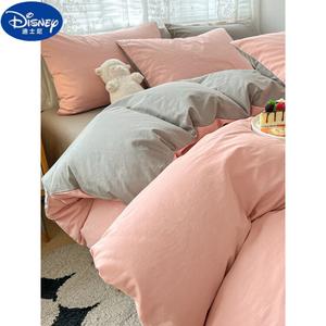 Disney Комплект постельного белья 1,8 м, 4 предмета, простыня, пододеяльник, 2 наволочки, водонепроницаемый, светло-серый, класс А