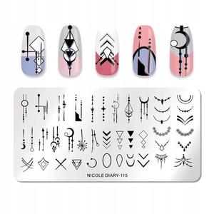 Пластина для штампа для ногтей ОРНАМЕНТЫ УКРАШЕНИЯ, Frezarkowo