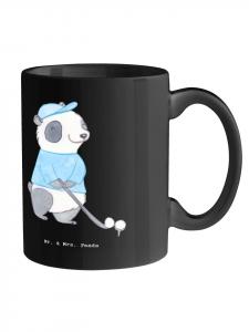 Кружка Golf Elegance с надписью на черном фоне Mr. & Mrs. Panda