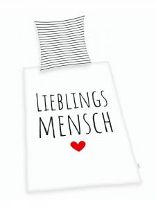 Herding Комплект постельного белья из перкаля, 2 предмета, 135x200 см, "Любимый человек", белый