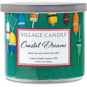 Ароматическая свеча Coastal Dreams Luminary с тремя фитилями в стеклянной чаше, 14 унций Village Candle