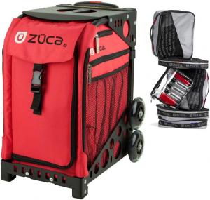 Спортивная сумка-вкладыш Zuca "Chili", черная рама, немигающие колеса и набор с чехлом для флаера, Black