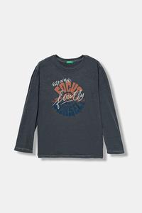 Детская хлопковая кофта с длинным рукавом United Colors Of Benetton, черный