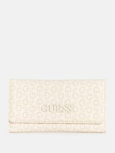 Тонкий кошелек-клатч с тисненым логотипом Bowie Guess Factory, цвет Blush